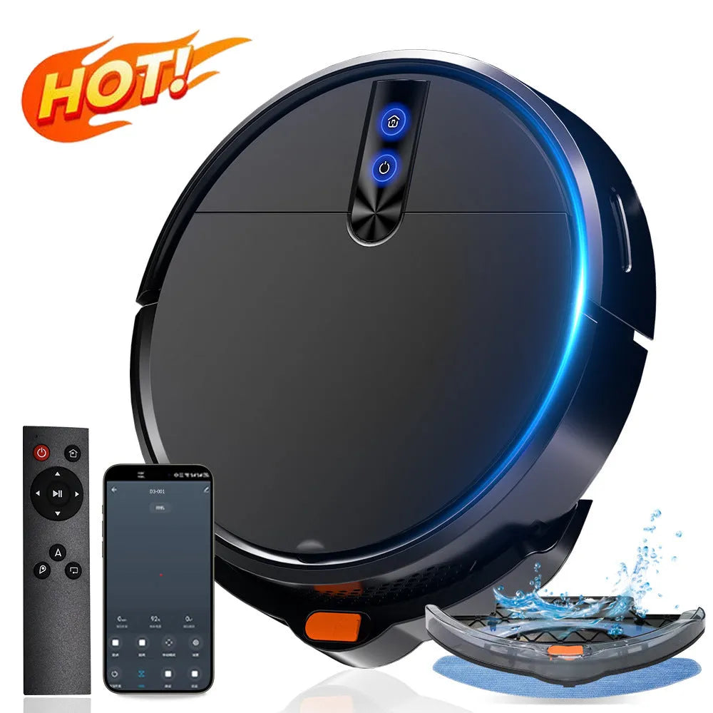 Black or white automatic sweeping robot vacuum cleaner with remote control for floor cleaning