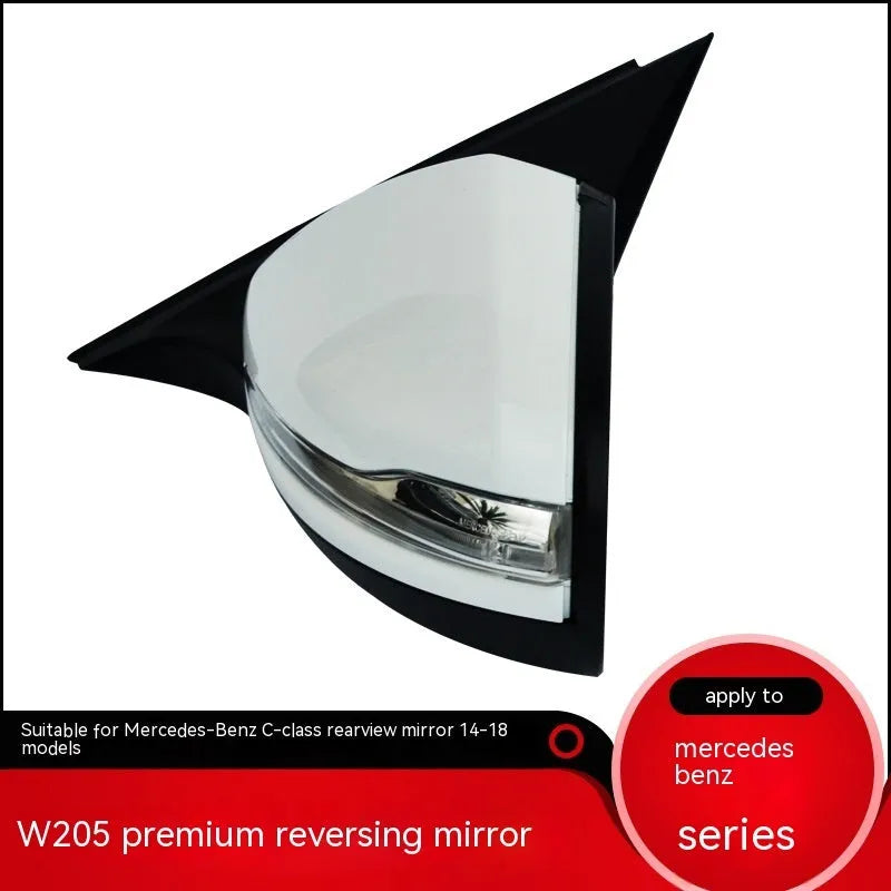 Mercedes-Benz W205 C-Class black rearview mirror assembly replacement part