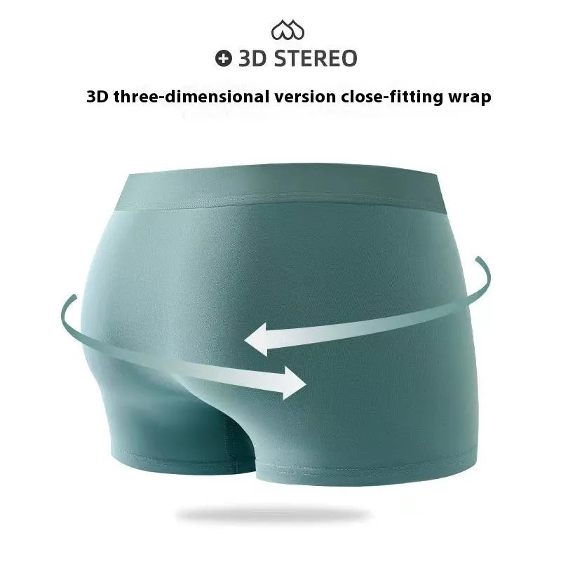 Men's milk silk underwear with massage particles in multiple colour options showing mid-waist design
