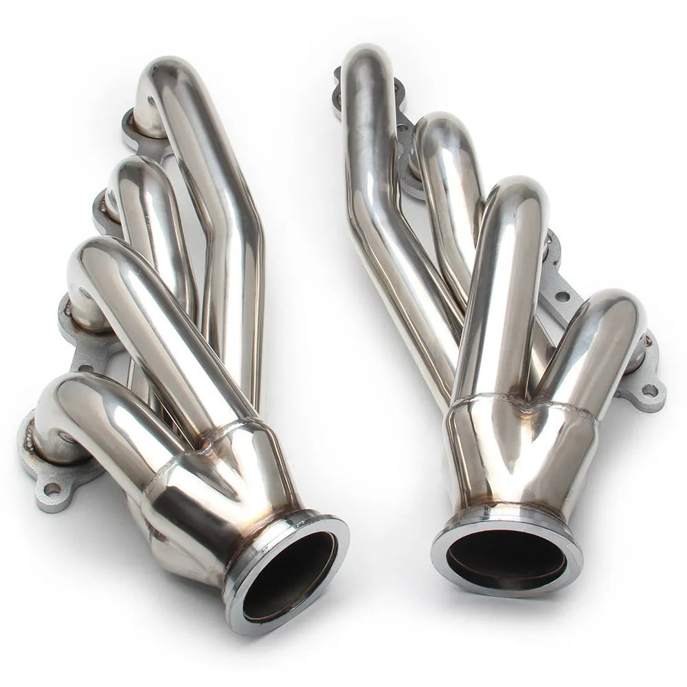 Silver 304 stainless steel modified exhaust manifold banana set for Chevrolet vehicles