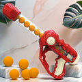 Children's toy soft bullet gun in red with foam balls for manual continuous shooting