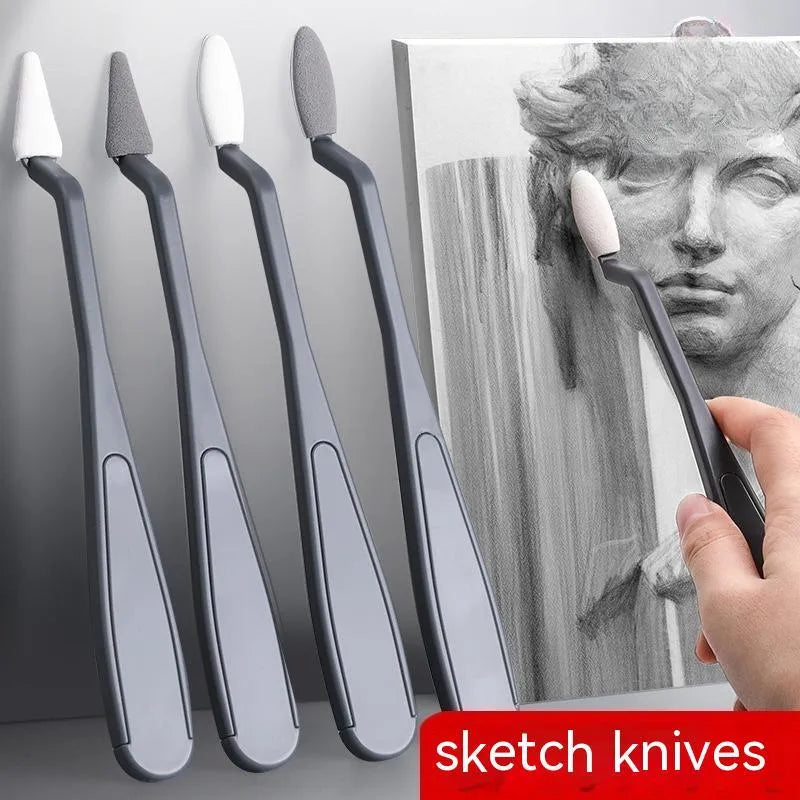 Plastic fluorescent pen eraser smear tip R20212 for precise sketching and pencil mark removal