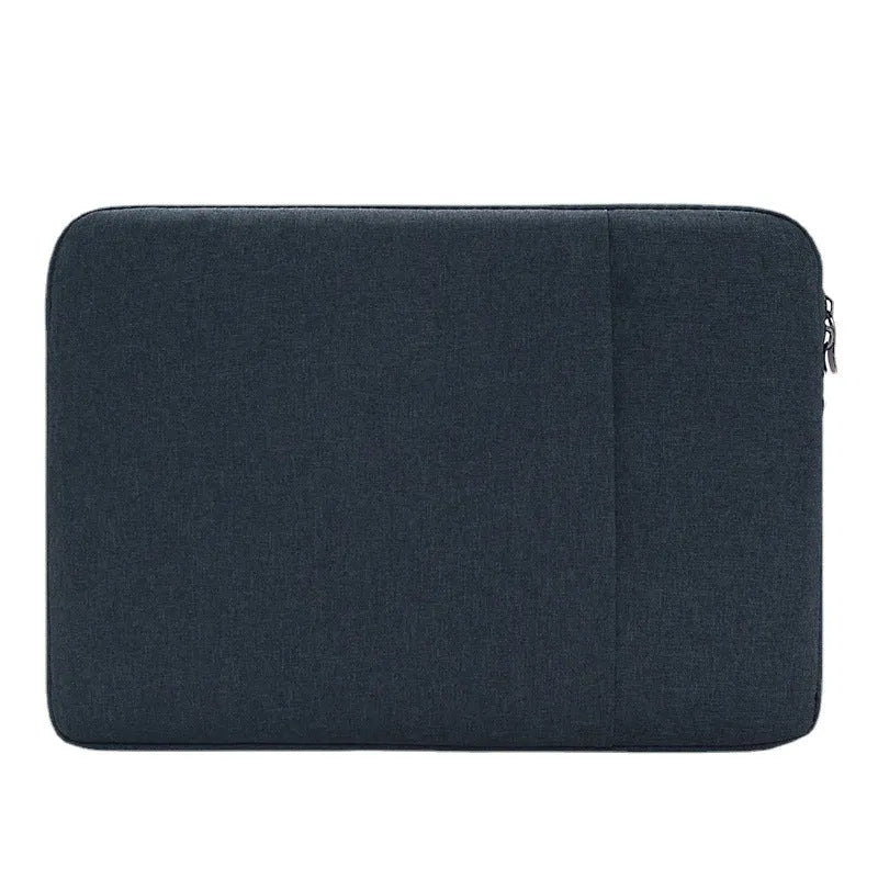 Waterproof polyester computer sleeve in black for 13-inch laptops with horizontal square shape