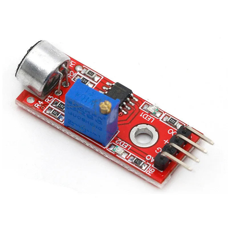 KY-037 high sensitivity microphone sensor module with 3mm screw hole on a white background