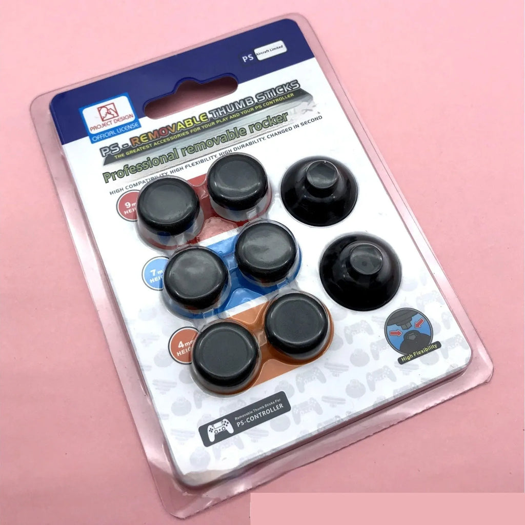 Set of 8 non-slip replacement joystick buttons in various colours for PS4 PS5 Xbox One controllers