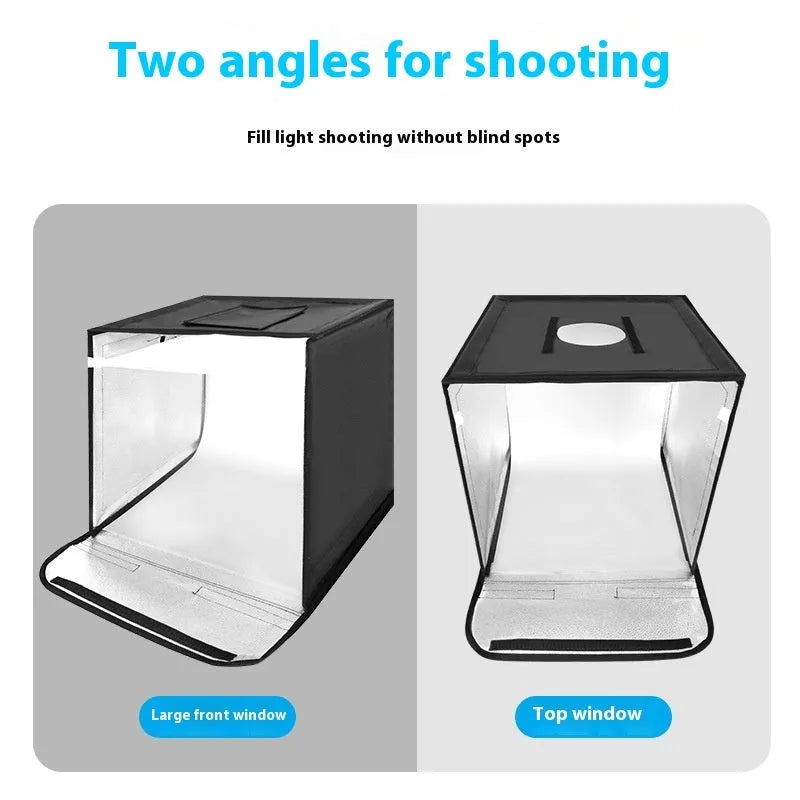 50cm studio light box with metal frame and reflective cloth background for product photography