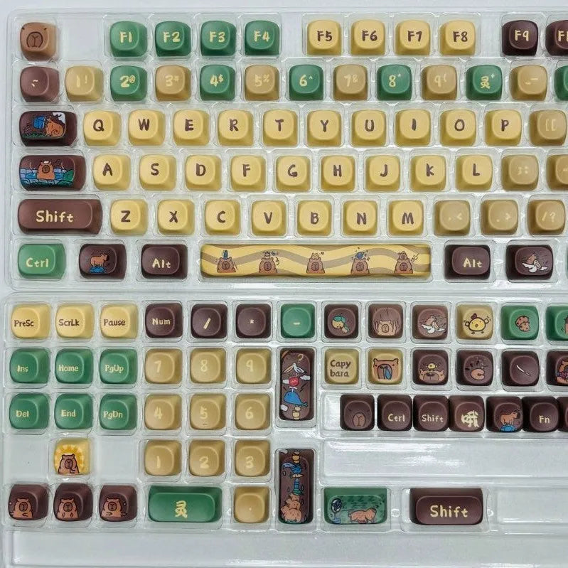Capabala MOA design 130-piece ABS plastic keycap set for mechanical keyboards
