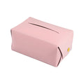 Simple leather tissue box for retro car and home, 17x11.5x8.5cm, in pink, black, light blue, wine red, or army green