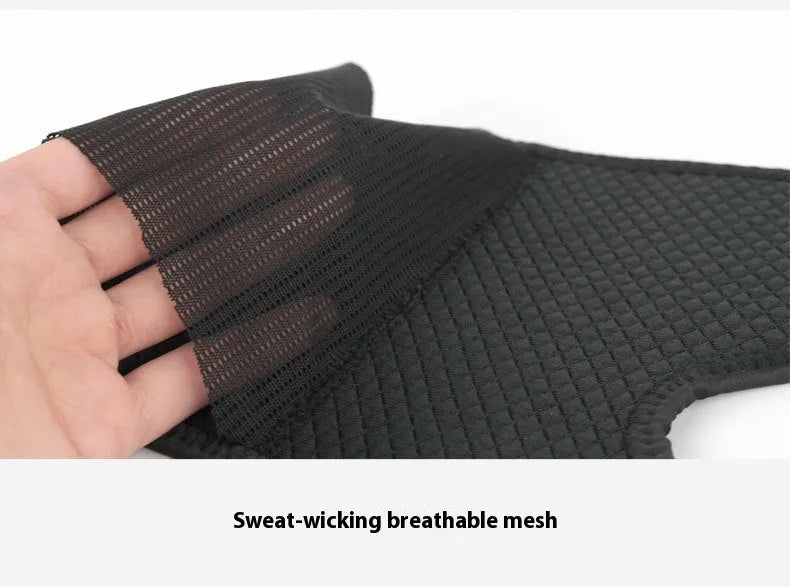 A pair of men's neoprene and aluminium plywood sports support gloves for joint and tendon protection.