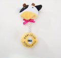 Plush animal dog toy with cotton rope in frog, elephant, cow or bear designs with squeaker