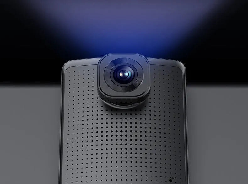 10-inch dashboard driving recorder with touch screen display showing navigation interface