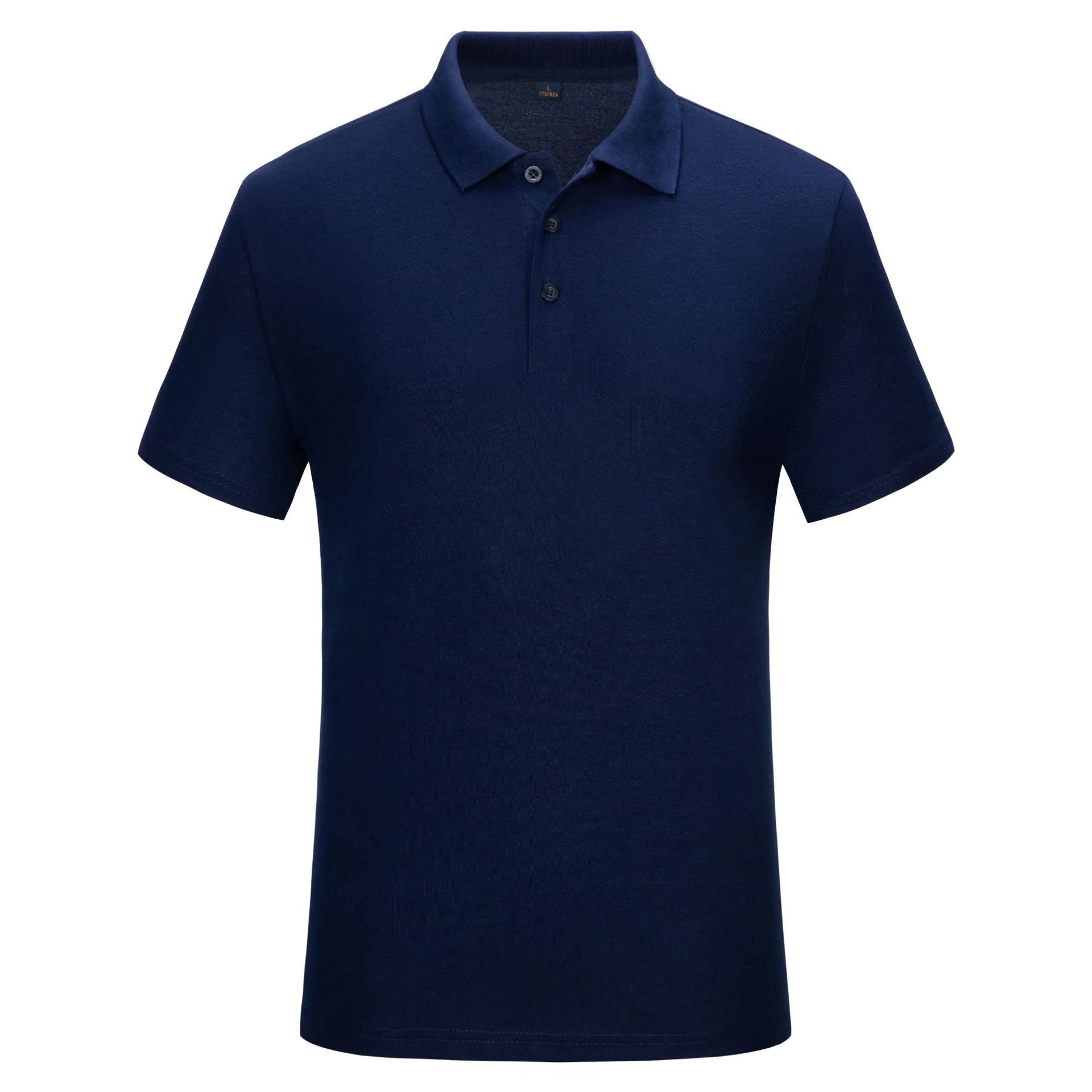 Solid colour cotton short sleeve polo shirt for office uniform, available in multiple colours