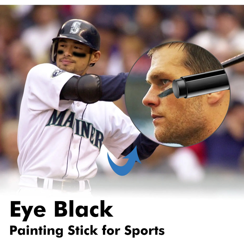 Sports eye black paint stick packaging showing 15g content for athletic use