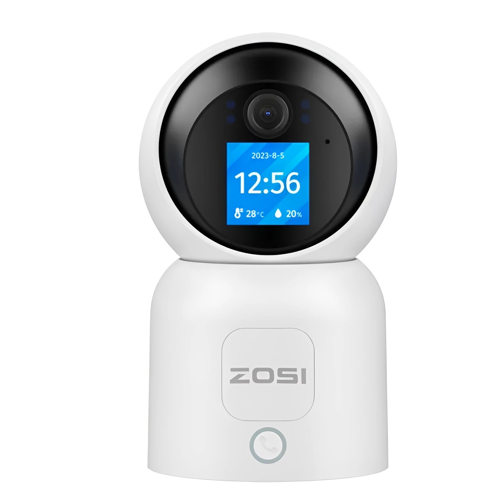 Zhou Shi wireless indoor security camera with plastic housing and AI face detection capabilities