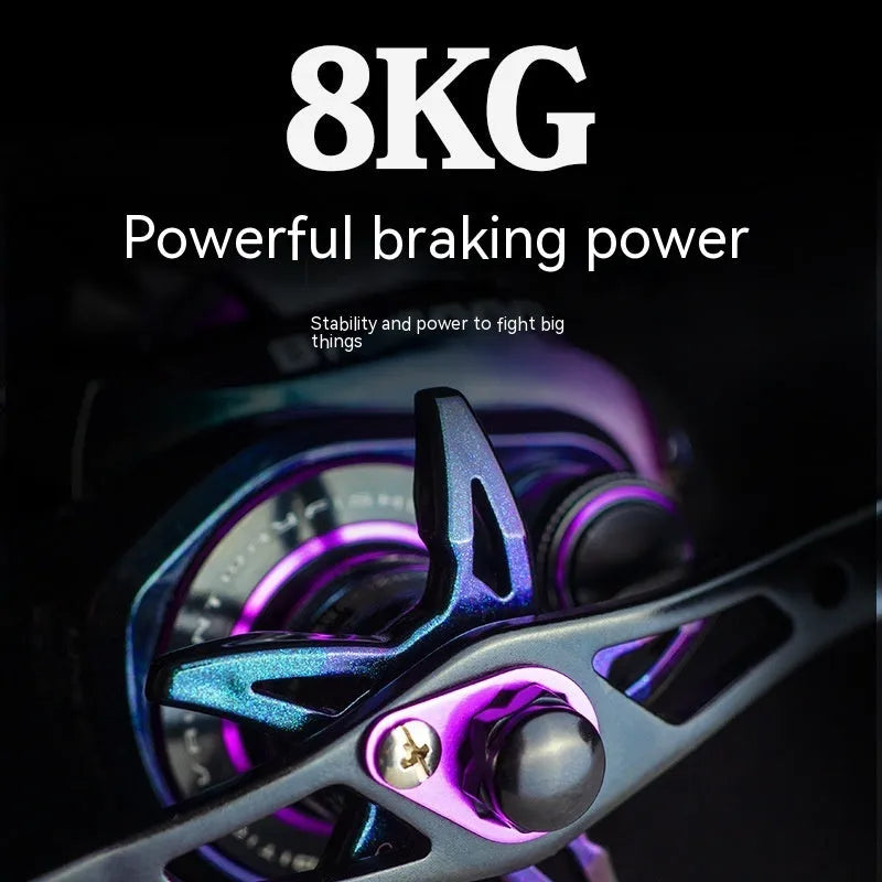 BM2000 model fishing reel with magnetic brake system and water drop spool.