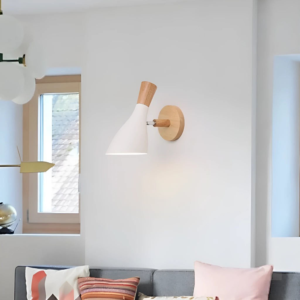 5W modern simplicity alloy wall lamp in gray finish for bedroom or aisle with tricolor light option