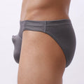 Men's loose fit transparent nylon underwear laid flat, showing the light blue colour option.