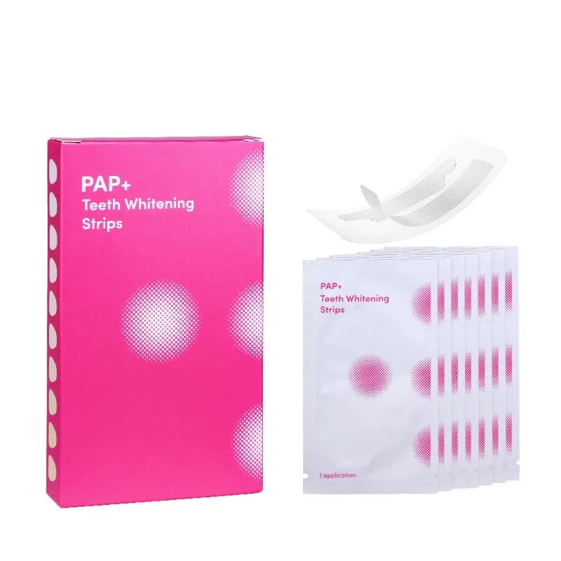 Box of whitening activated carbon anti-yellow stain tooth patch 7 pairs 14 stickers