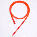 Silicone hookah hose with metallic ends in red, blue, green, black, silver grey, and clear colour options.
