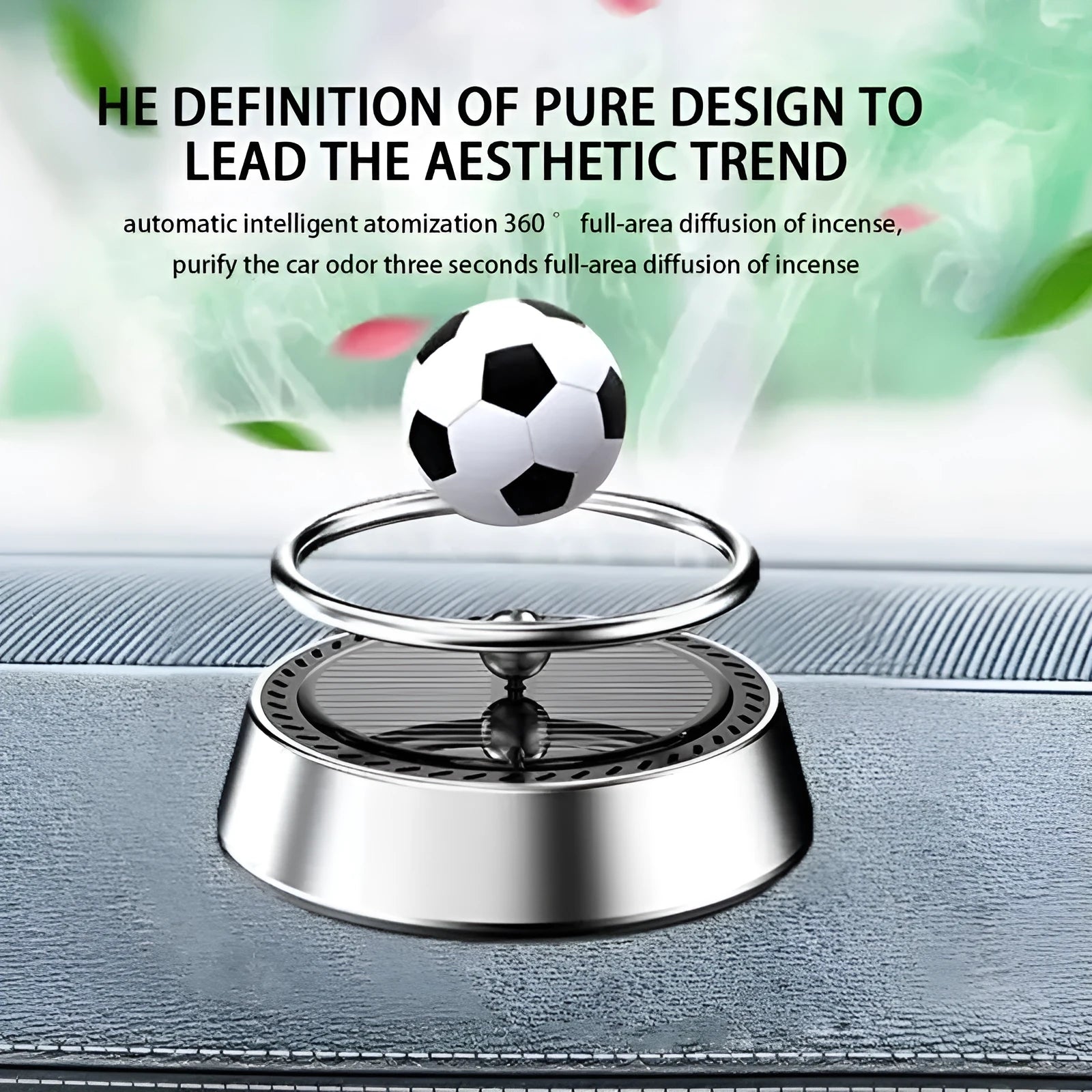 Car aromatherapy rotating football spirit hanging metal ornament with net content 5-10 ml