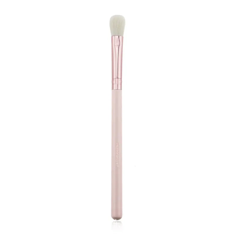 26-piece pink makeup brush set with wooden handles in PU storage bag