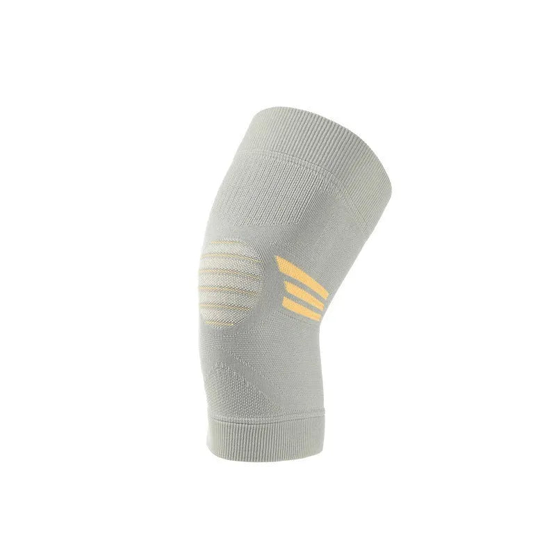Pair of sports knee pads in two-tone colours for aerobics and basketball protection.