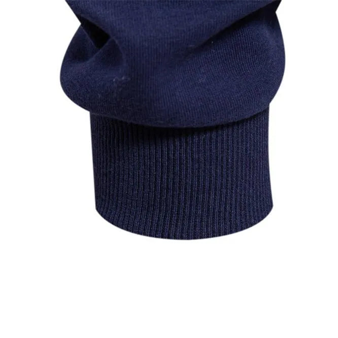 Men's casual long sleeves polo collar sweater in khaki with thread belt sleeves
