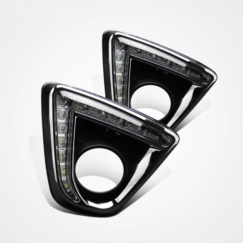 Set of two silver electroplated LED daytime running light bulbs for Mazda CX-5 on 12V voltage
