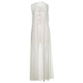 White women's halter dress with lace stitching, high waist, A-line long skirt, street fashion style