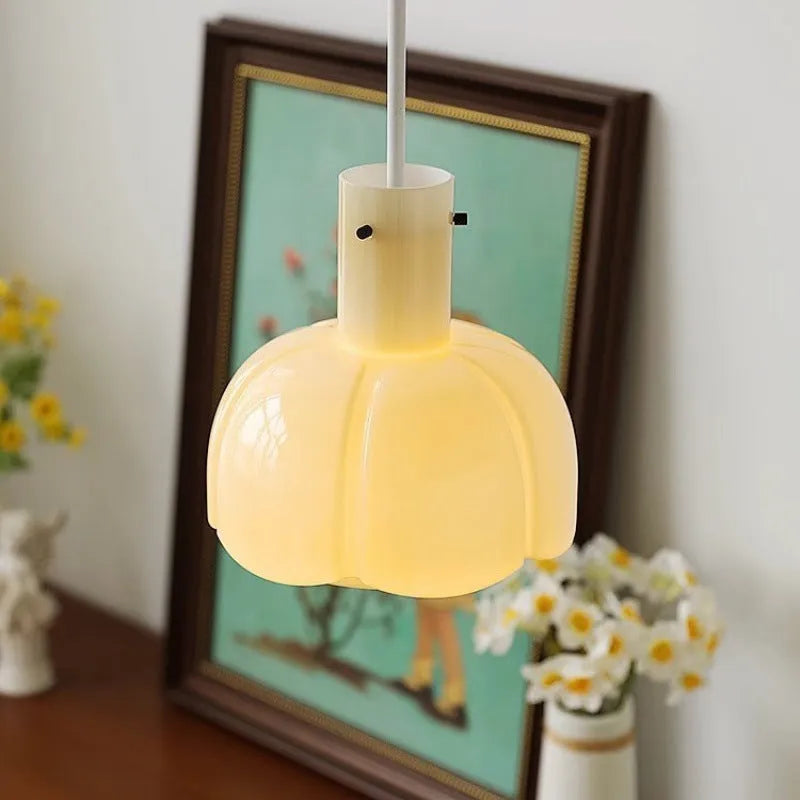 Medieval retro-style glass bud chandelier pendant light with a choice of six colours.