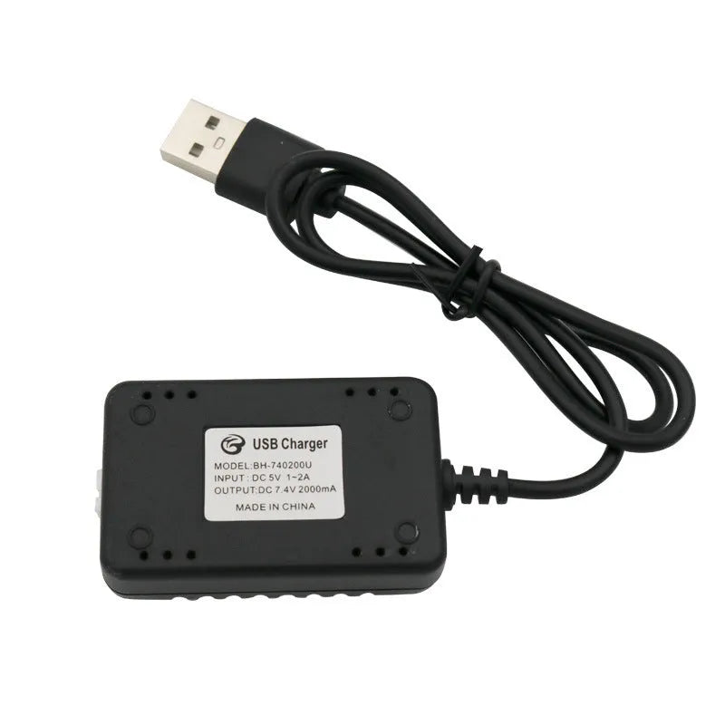 USB charging cable for 2S lithium polymer battery with overvoltage protection and CE mark