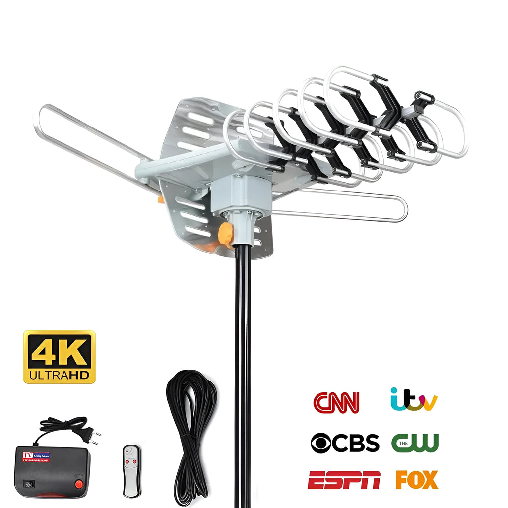 GR-1002 model outdoor television antenna receiver with rotatable design on a white background.