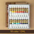 18-colour Chinese painting pigment set, 12ml capacity, for children and beginners