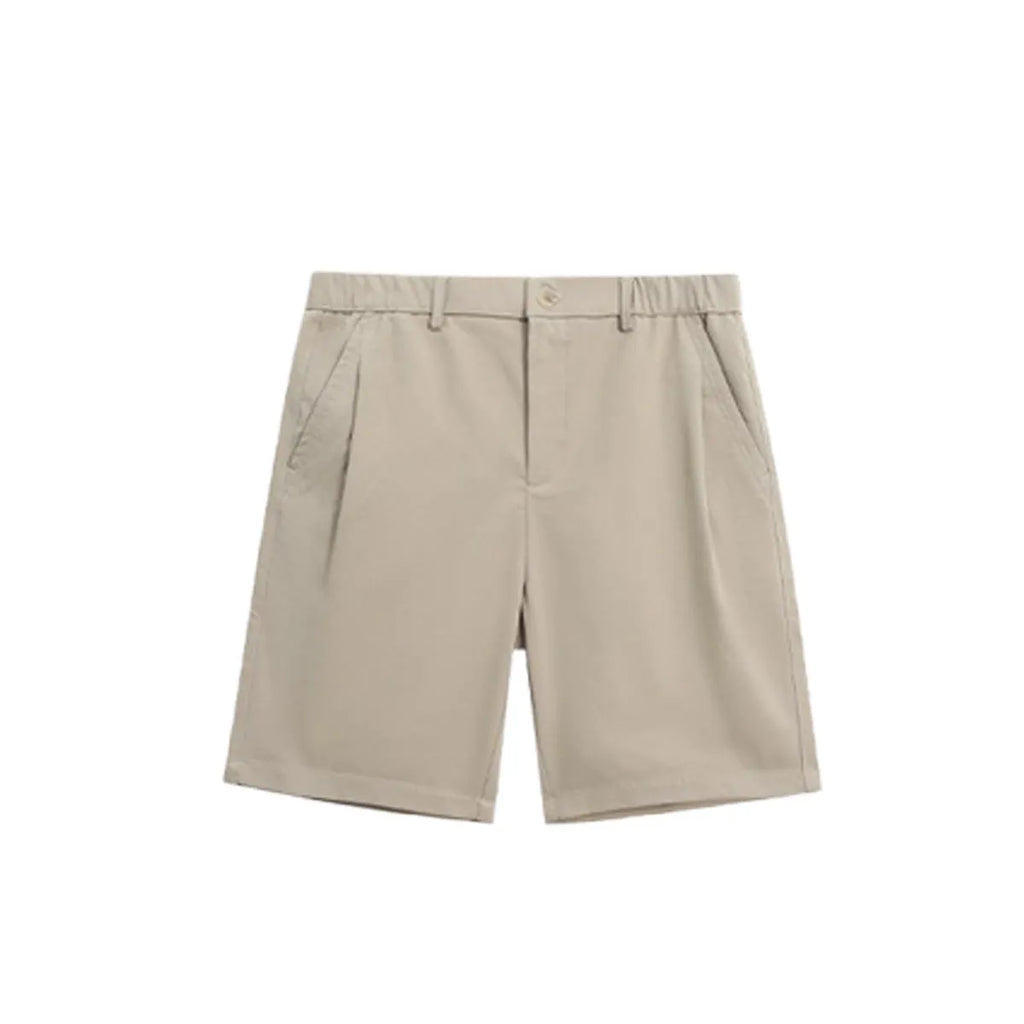 Straight-cut summer business casual trousers in micro-elastic polyester with five pockets