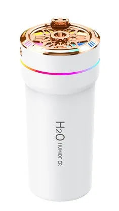 Plastic car humidifier with starry sky projection ambience light in black colour option
