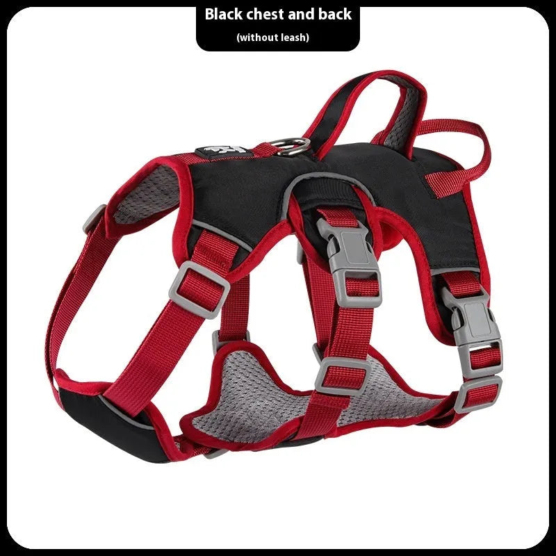 Oxford cloth dog harness for medium small pets in yellow pink beige black colours