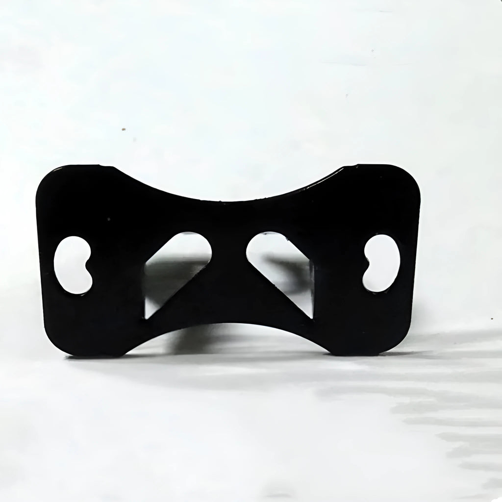 Black metal universal car camera holder with adjustable angle bracket and mounting screws