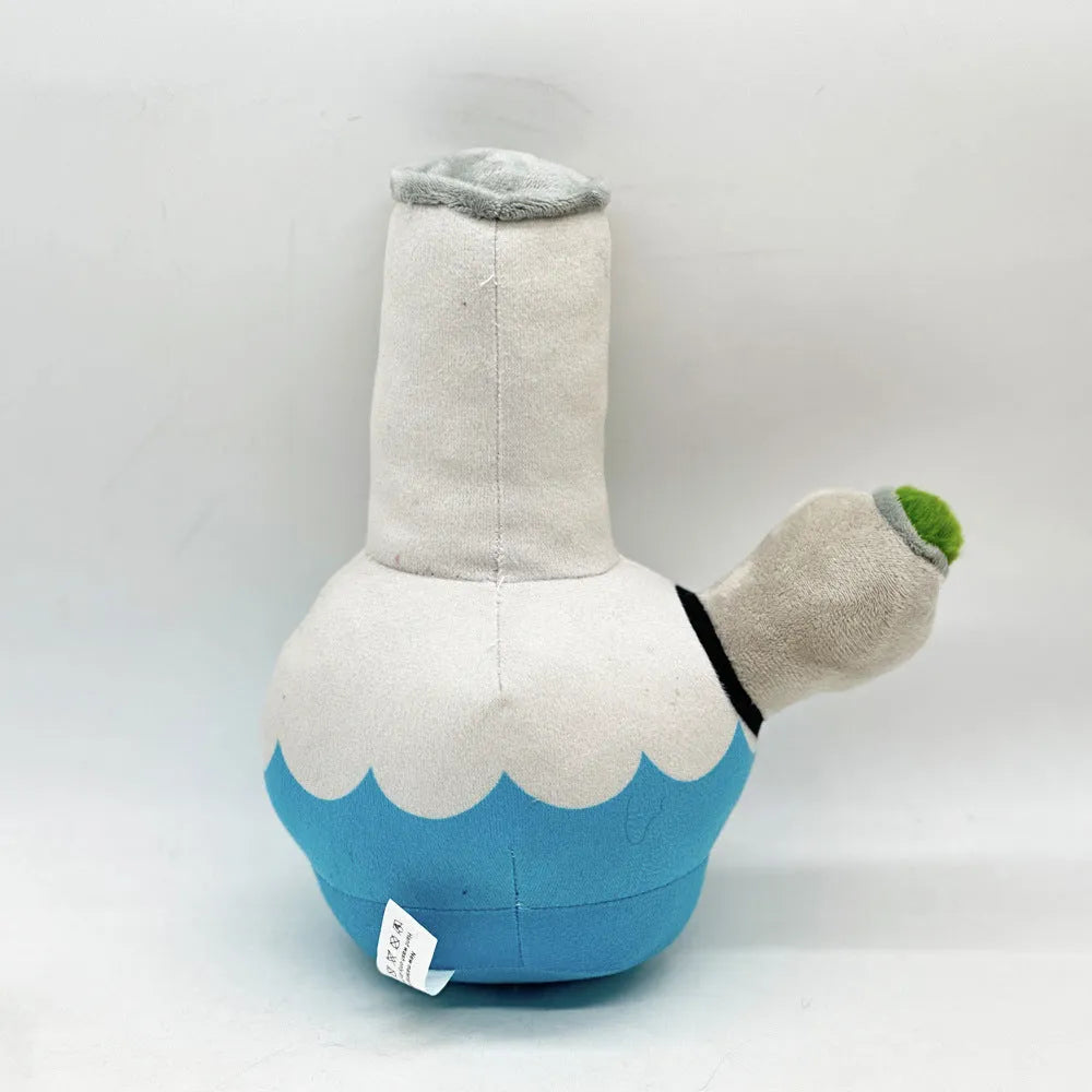24cm plush kettle dog toy with colourful picture patterns and squeaky sound mechanism