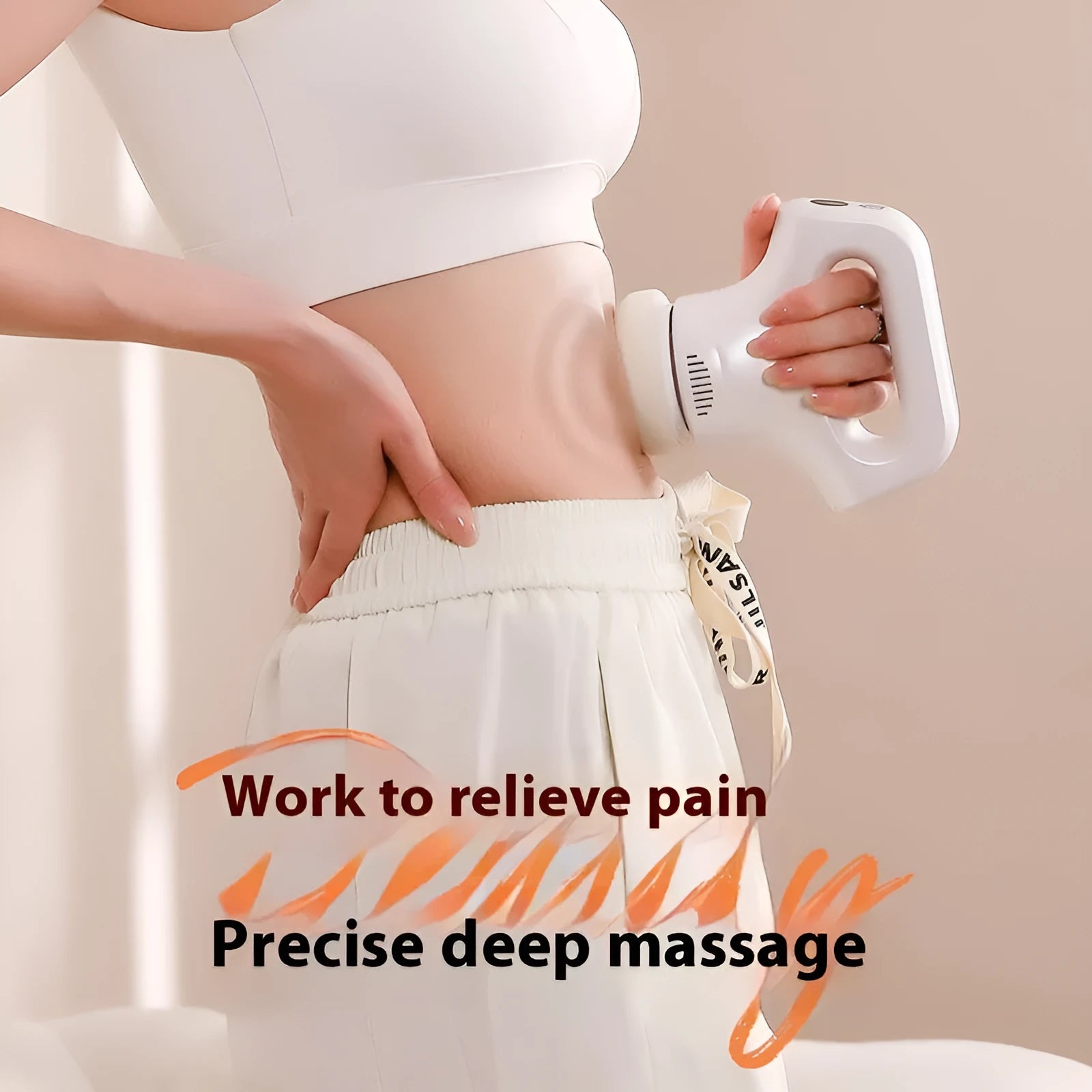 Portable plastic body massage instrument with Type-C charging, 15x8x17 cm, available in multiple colours