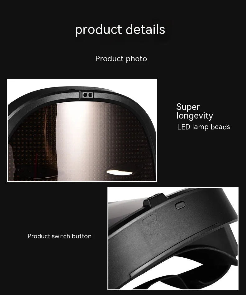 Avengers character LED face mask with luminous display and gesture control features