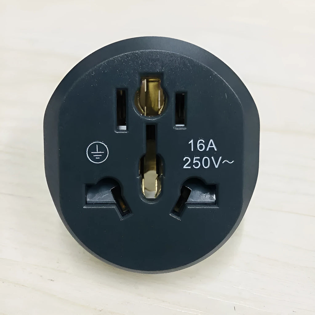 Gray white European standard conversion plug, double round angle 4.8mm, 45X49X53MM size
