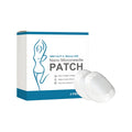Four transparent body shaping microneedle patches on a white background