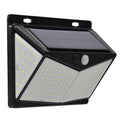 Solar wall lamp with 208 LEDs, motion sensor, and IP65 waterproof rating for garden and yard use.