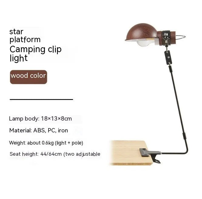 Rechargeable metal hanging camping lamp in Olive Green or Wood Grain Color, approximately 0.6kg, specification NH22ZM002