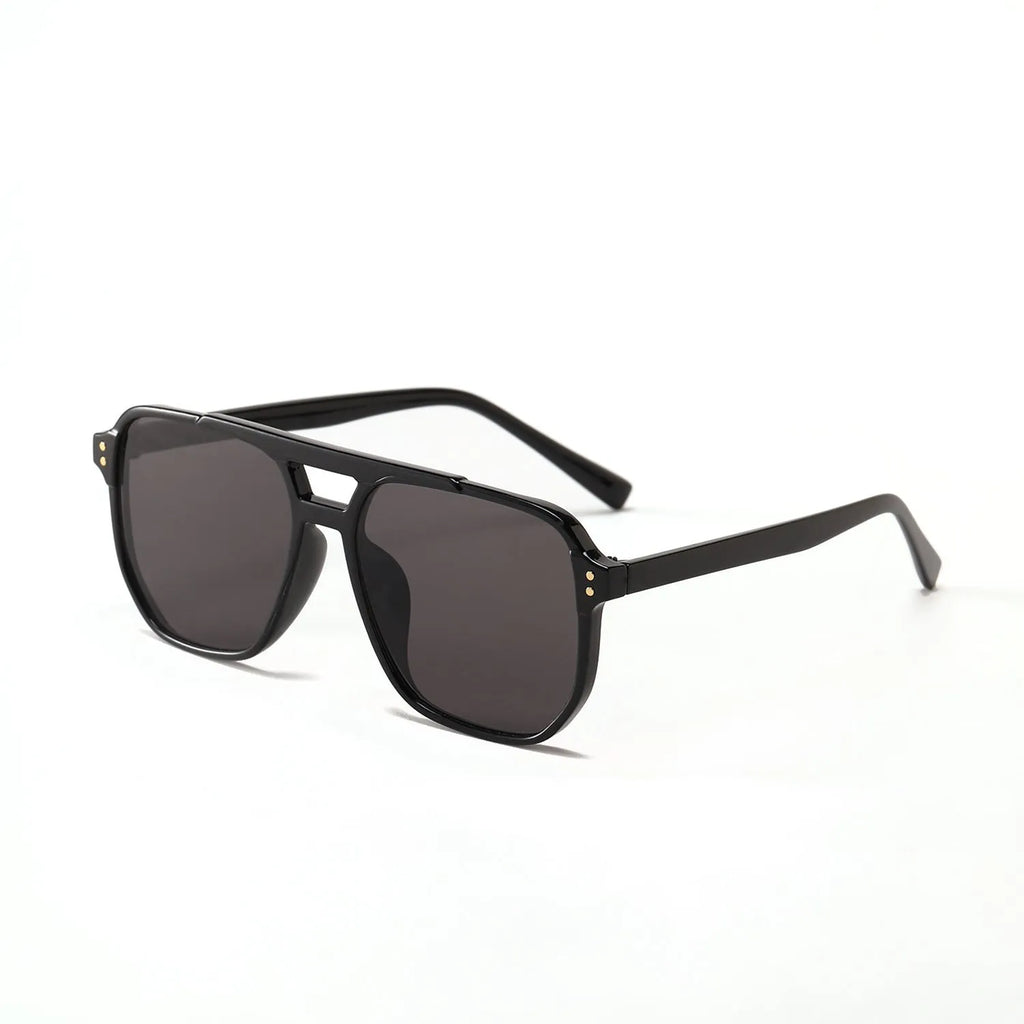 Square double beam sunglasses for women with UV400 protection in six colour variations