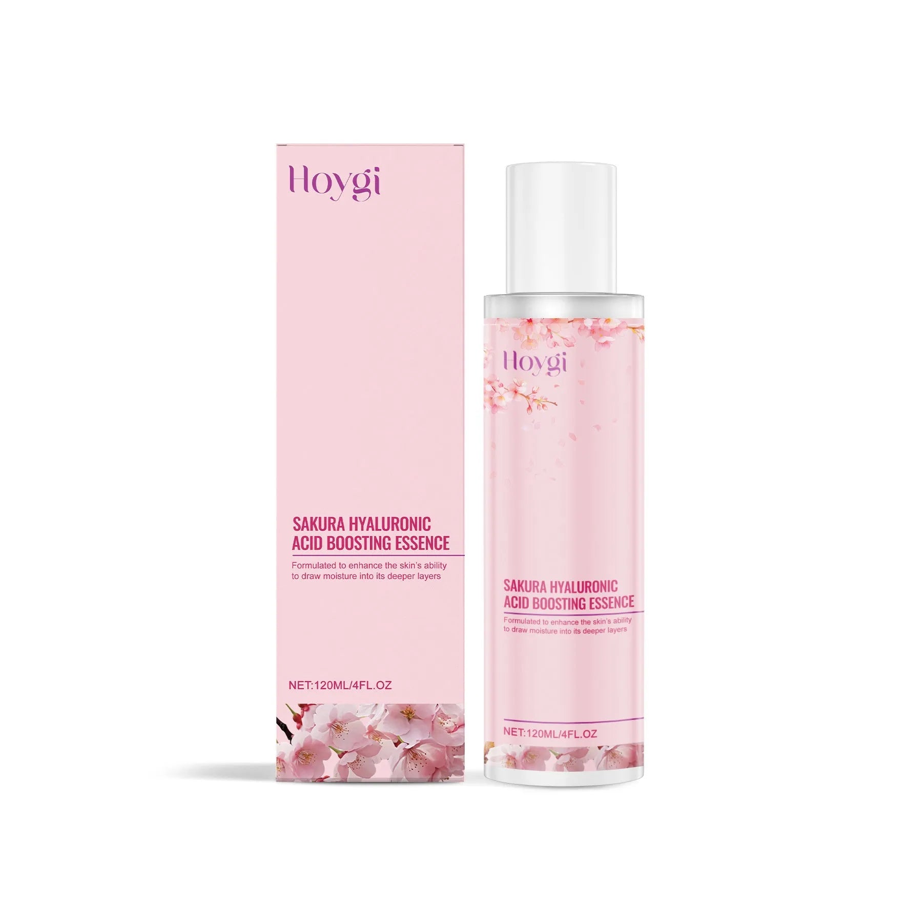 Hyaluronic Acid Moisturising Lotion bottle, 120ml capacity with cherry blossom extract