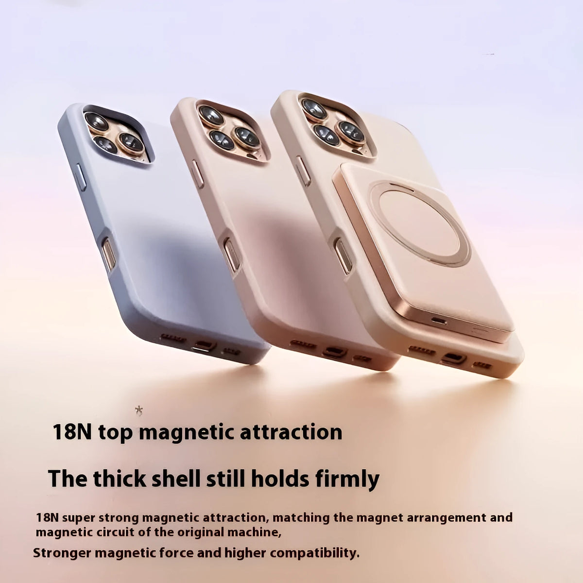 MagSafe magnetic wireless charger power bank 10000mAh 15W aluminium alloy with O-type bracket