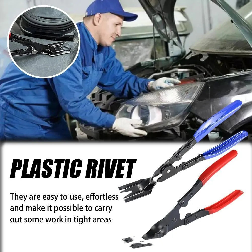 Blue automotive separator pliers tool with 235mm length and 32mm head for car interior disassembly