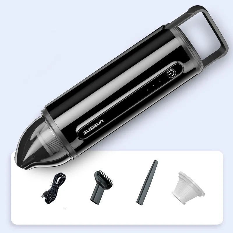 Wireless rechargeable car vacuum cleaner with 8000pa suction, ABS body, brush and long nozzle accessories