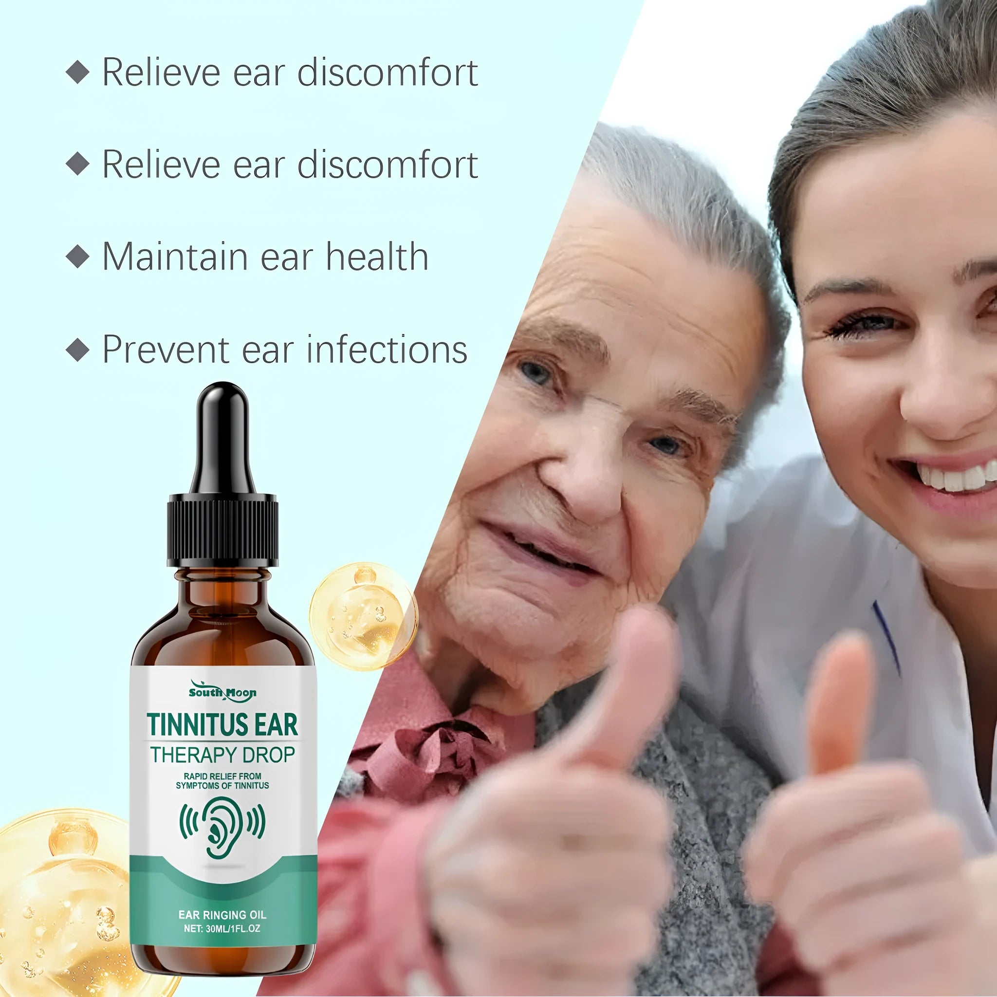 30ml bottle of gentle cleansing and moisturising ear drops for daily comfort care